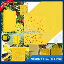 up 200pcs Yellow/Blue Sticky paper Insect Trap Catcher Killer Fly Aphids Wasp AU