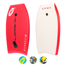 Image of Osprey 37” Bodyboard with Adjustable Wrist Leash, XPE Deck for Kids and Adults