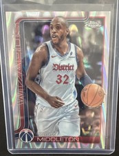 Topps 2025-26 Chrome Khris Middleton #204 Washington Wizards Basketball Card