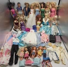 VTG Lot of 18 Mattel 1980 1990 2000's Barbie 2 Ken 5 Kelly Dresses Accessories