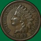 1889 Indian Head Cent Choice Extremely Fine XF+ Coin #34539