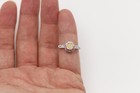 Art Deco 18k Yellow Diamond & Pink Sapphire Ring Solid Gold Art Deco #7_0.70 — photo 6