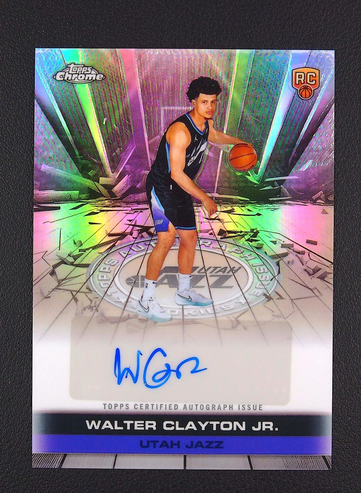 2025-26 Topps Chrome Walter Clayton Jr RC Rookie Next Stop Auto Refractor