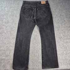 Vintage Levis Jeans Mens 38x34 Fits 36x35 Black Denim 517 Bootcut Y2K 2004