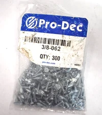 Lot of 300 Pro-Dec 3/8-062 AB Self Tapping Screws Zinc Plated #8 x 5/8"