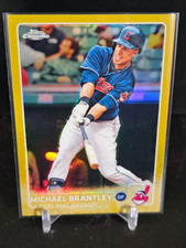 2015 Topps Chrome #91 Michael Brantley Gold Refractor 33/50 Cleveland Indians