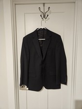 Mens Black 100 Wool Pronto Uomo Platinum Suit Jacket  Pants