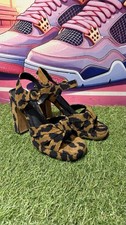 Topshop Ripple Animal Print Shoes Brown Black UK 4 BNIB