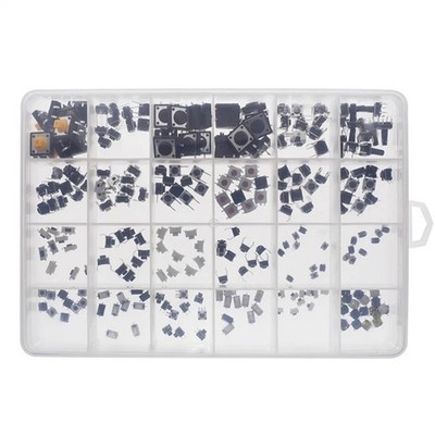 25 Value Micros Tactile Button Switches Assorted Size 250Pcs For Devices And