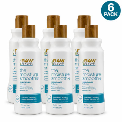 Raw Sugar The Moisture Smoothie Conditioner Coconut Agave Sweet Almond Milk 6 Pk