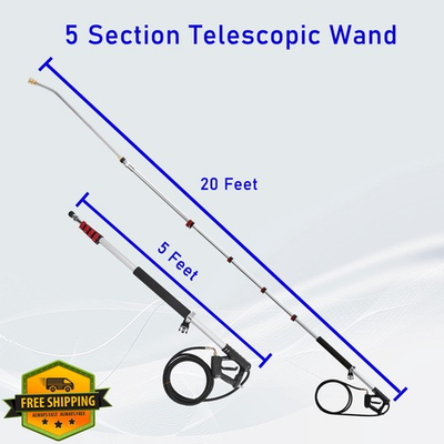 #ad M MINGLE 20ft Telescoping Pressure Washer Wand 4000 PSI Nozzles $312.99