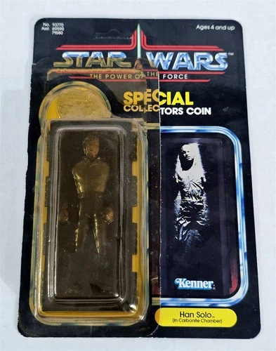 B-27 MINT WITH CARD VINTAGE 80'S KENNER STAR WARS POTF CARBONITE HAN SOLO