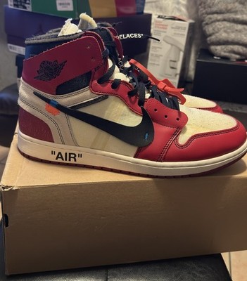 Nike Air Jordan 1 Off-White Chicago Men's Sneaker AA3834-101 Red White