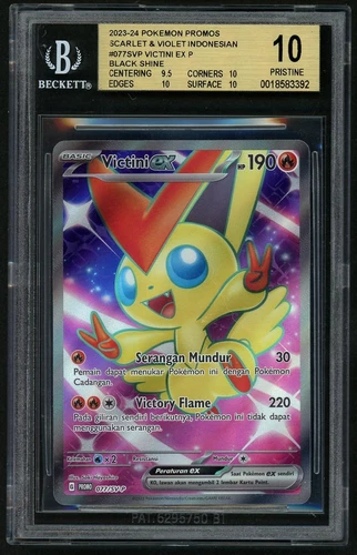 Pokemon Victini ex P 2023-24 Scarlet and Violet Promos Indonesian BGS 10