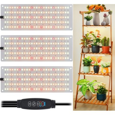 LBW Grow Light, 405 LEDs Full Spectrum Small Grow Lights, 4/8/12H Timer, 3 Li...