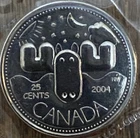 2004 P Canada Commemorative Moose Quarter - L@@K Bullwinkle Mint Sealed Coin!