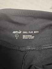 Aerie Chill Play Move Women's Black Leggings Size L