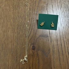 Unicorn Earrings And Necklace Set