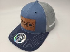 NED National Equipment Dealer Patch Hyundai Mesh Trucker Snapback Hat Cap Blue
