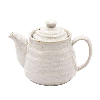 Mino Ware Pot, Approx. 530ml, White Glaze, Rokubei, Made in Japan, 500-11