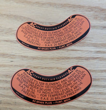 1956 1957 Chevy Dual Quads 2 X 4 Batwing Air Cleaner Decals Usa Made