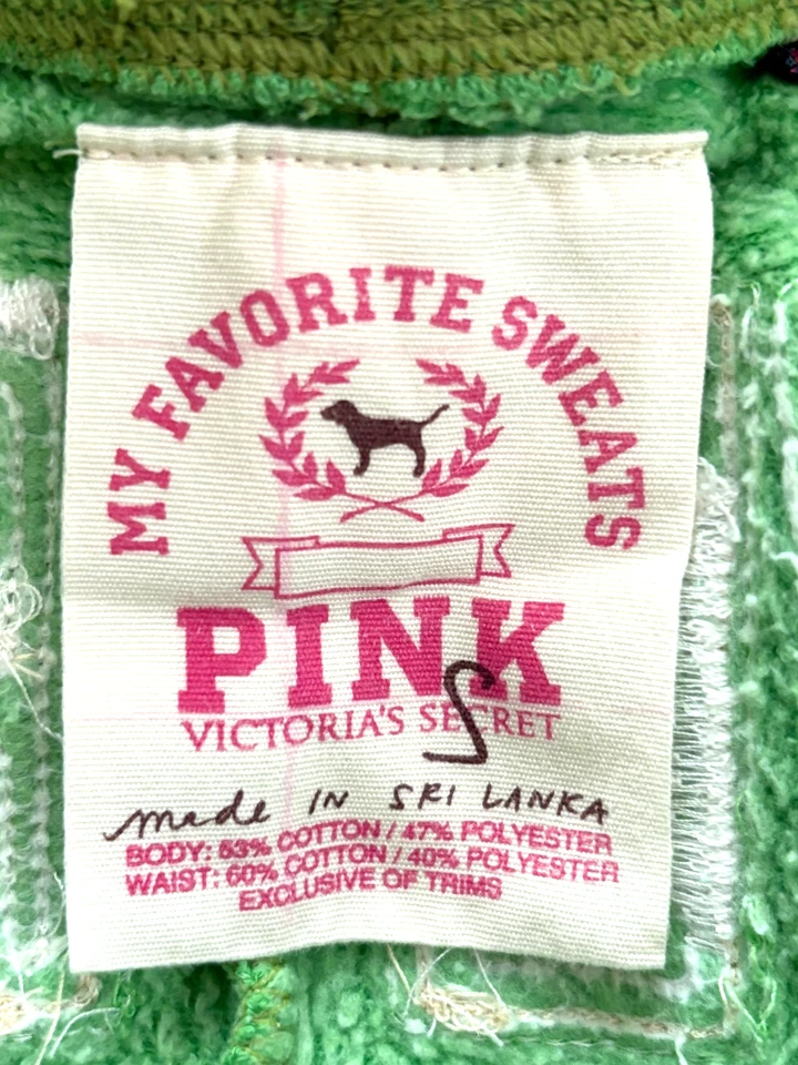 VTG Victorias Secret Love Pink My Favorite Sweats Joggers Women's Small Y2K 90s - Image 4 of 4