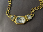 Rare Vintage Napier Gold Tone Swarovski Crystal Nightlights Necklace Wedding — photo 6