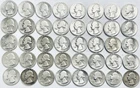 Roll(40) 1930s-1964 Washington Silver Quarters 90% Silver