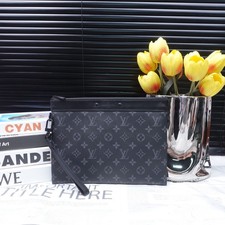 Louis Vuitton Pochette Voyage Monogram Eclipse Coated Canvas Clutch T10372821