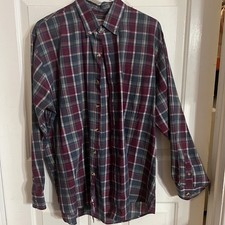 Vintage Button Down Shirt McGregor Classics Men  s Red Blue Plaid large