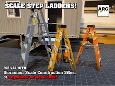 Miniature Scale Step Ladder for RC Construction at 1/10th and 1/14th