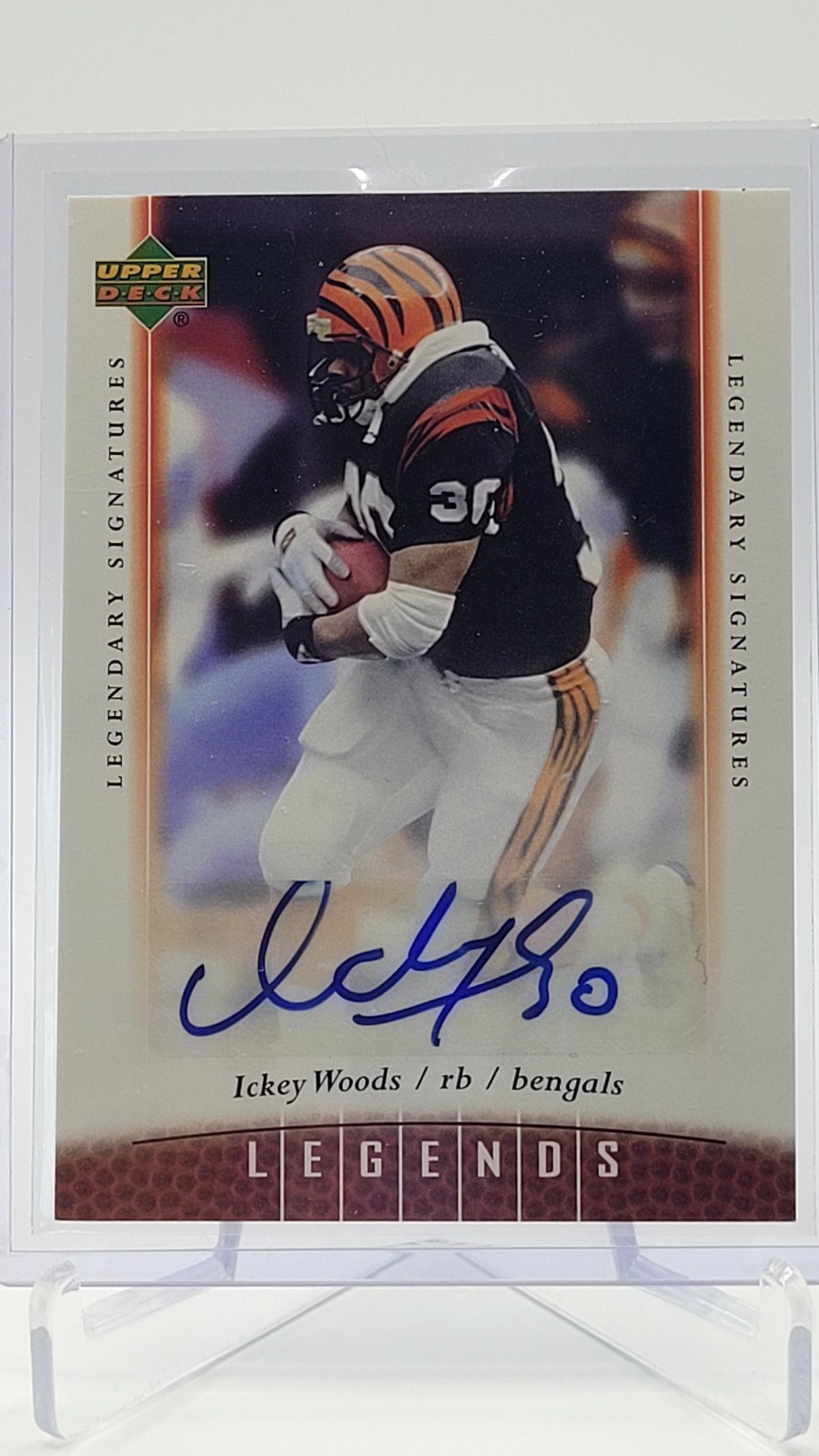 2006 UD Legends - Ickey Woods #80 Legendary Signatures (AU)