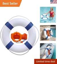 20 Inch / 50cm Pool Safety Life Preserver Throw Ring Buoy- Swim Foam Rings fo...