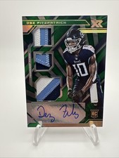 2021 Panini Xr Rookie 3 Patch Autograph Blue Green RPA #230 DEZ FITZPATRICK /5