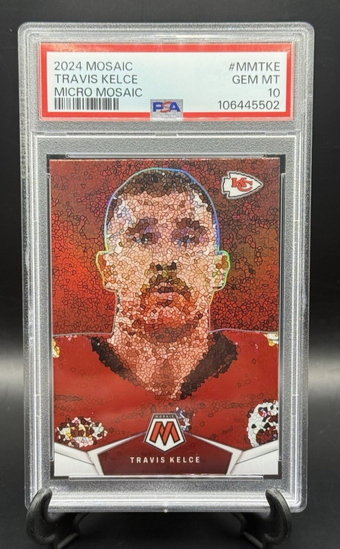 2024 Panini Mosaic Micro Travis Kelce #MMTKE SSP Case Hit PSA 10