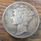 1917 Mercury Dime Nice Original Choice XF CHRC
