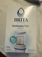Brita Refillable Filter Starter Kit w/ Reusable Filter Shell 3 Filter Refills