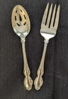 Reed Barton Spanish Baroque Sterling silver Salad Fork & Slotted Spoon 8-1/2 "