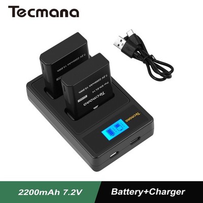 2X 2200mAh Akku EN-EL14+Ladegerät Für Nikon D3100 D3200 D3300 D3400 D3500 D5100