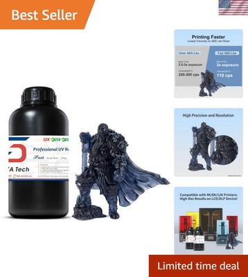 Smoky Black 3D Printing Resin - 405nm ABS-Like, 1kg for LCD/DLP Printers