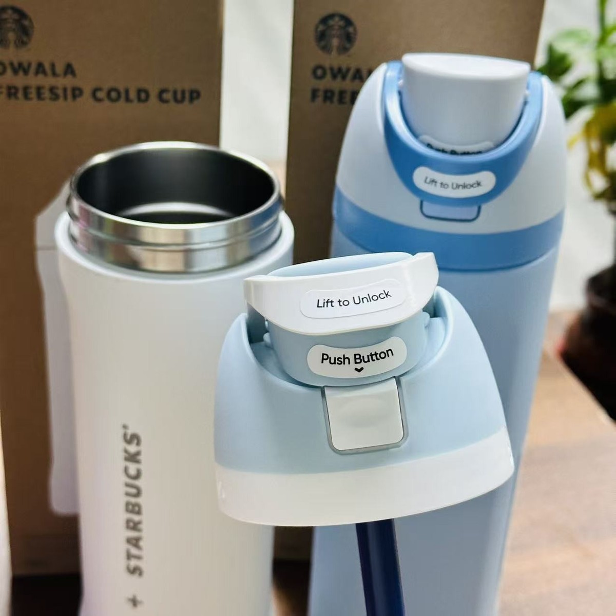 Starbucks Owala Freesip Coldcup 24oz Stainless Steel Water Bottle