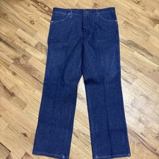 Wrangler Men  s Cowboy Cut Slim Fit Jeans Sz 38x30 Dark Wash Western 936DEN