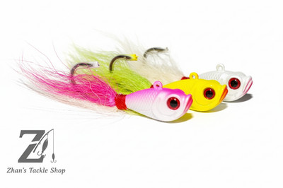3 PACK Multi Color (1.5-2.0) oz Premium Bucktail Jig   High-Quality Fishing Lure