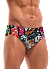 Cartoon Playful Design - 3D Print Swim Men's Briefs  Women's Briefs