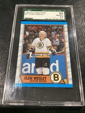 1989-90 O-PEE-CHEE SGC 8.5 GLEN WESLEY BISTON BRUINS LOW POP CARD HOCKEY NHL 92