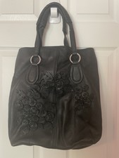 Nwot Large Tosca Blu Black Leather Purs
