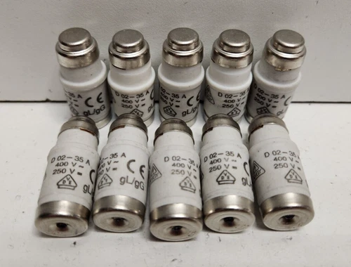 LOT OF 10 NEW OLD STOCK! MOELLER 35A 400V FUSE LINKS D02-35A