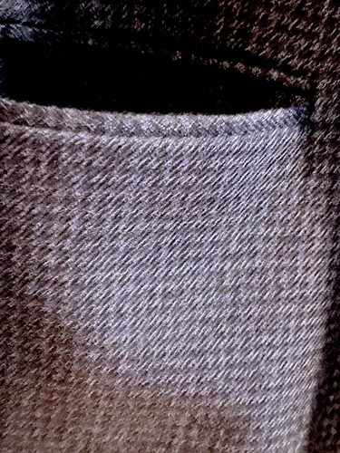 Tuta cappotto sportivo Lands End blazer uomo 43 L blu nero spina di pesce 100% lana - Foto 8 di 9