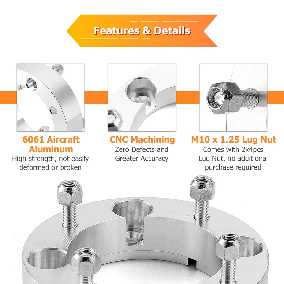 4Pcs 1.5" Wheel Adapter Spacer 4x137mm for Can-Am Outlander Renegade Commander - Image 2 of 4