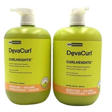 DevaCurl  CurlHeights Volume & Body Boost Cleanser & Conditioner 32 fl.oz